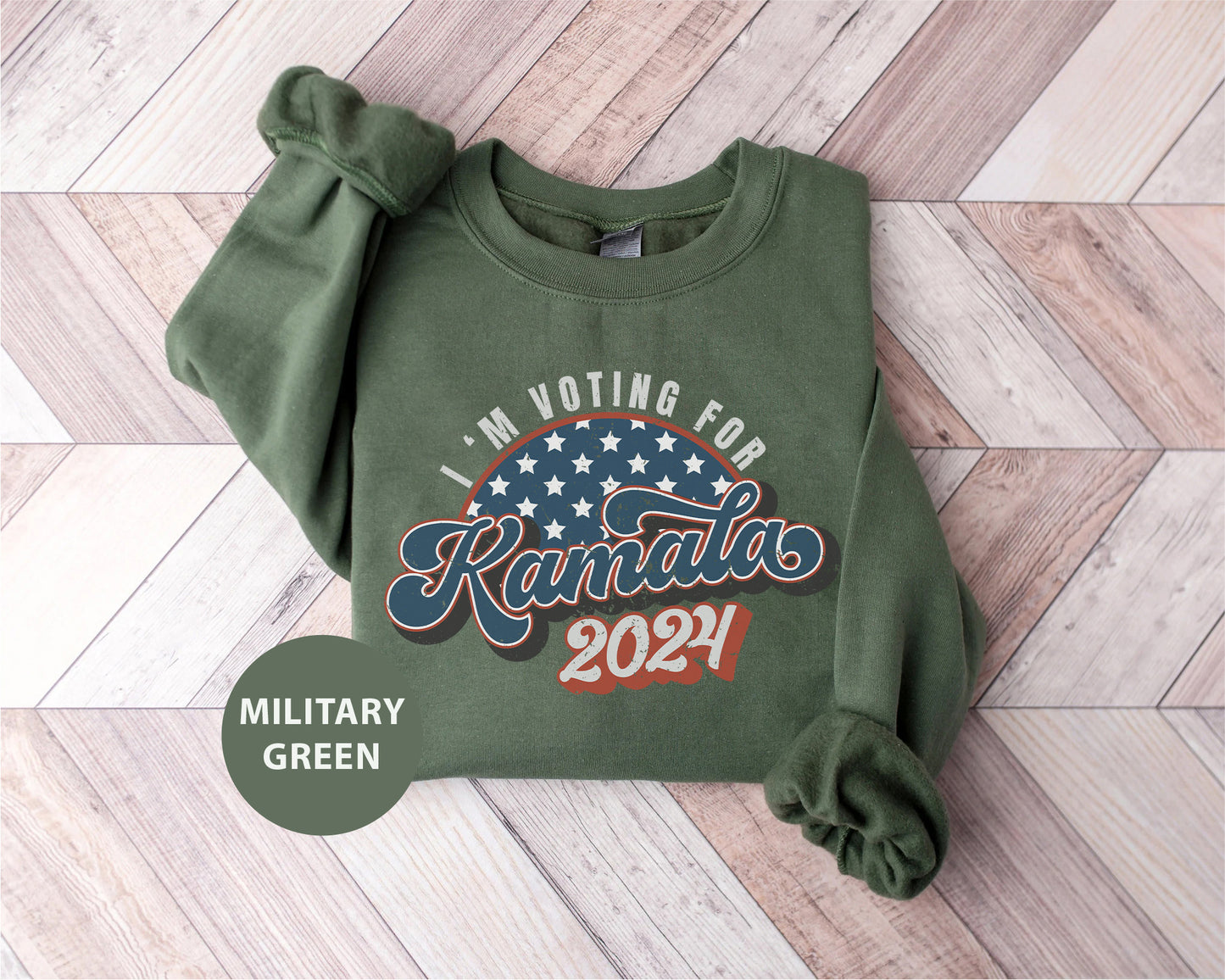 Gildan Unisex Sweatshirt - "I'm Voting for Kamala 2024" - Empower Your Vote- Gift For American elections 2024