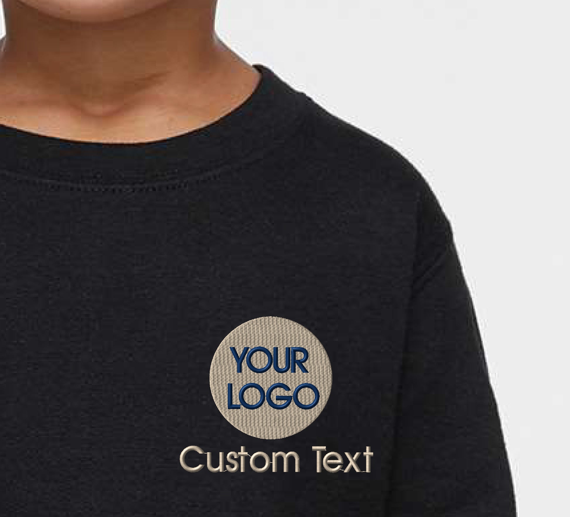 a young boy wearing a black t - shirt with a custom text on it