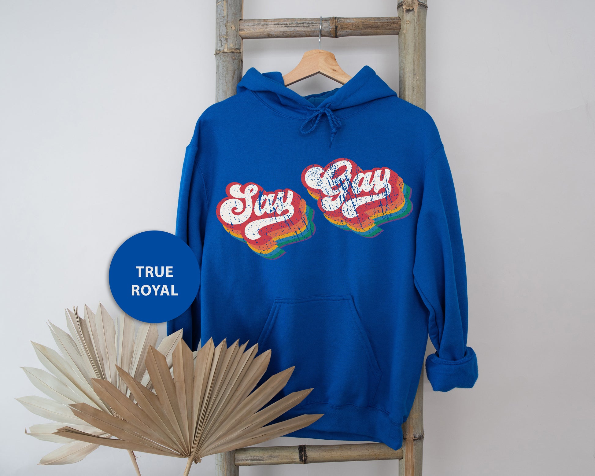 a blue hoodie with the words stay cozy on it