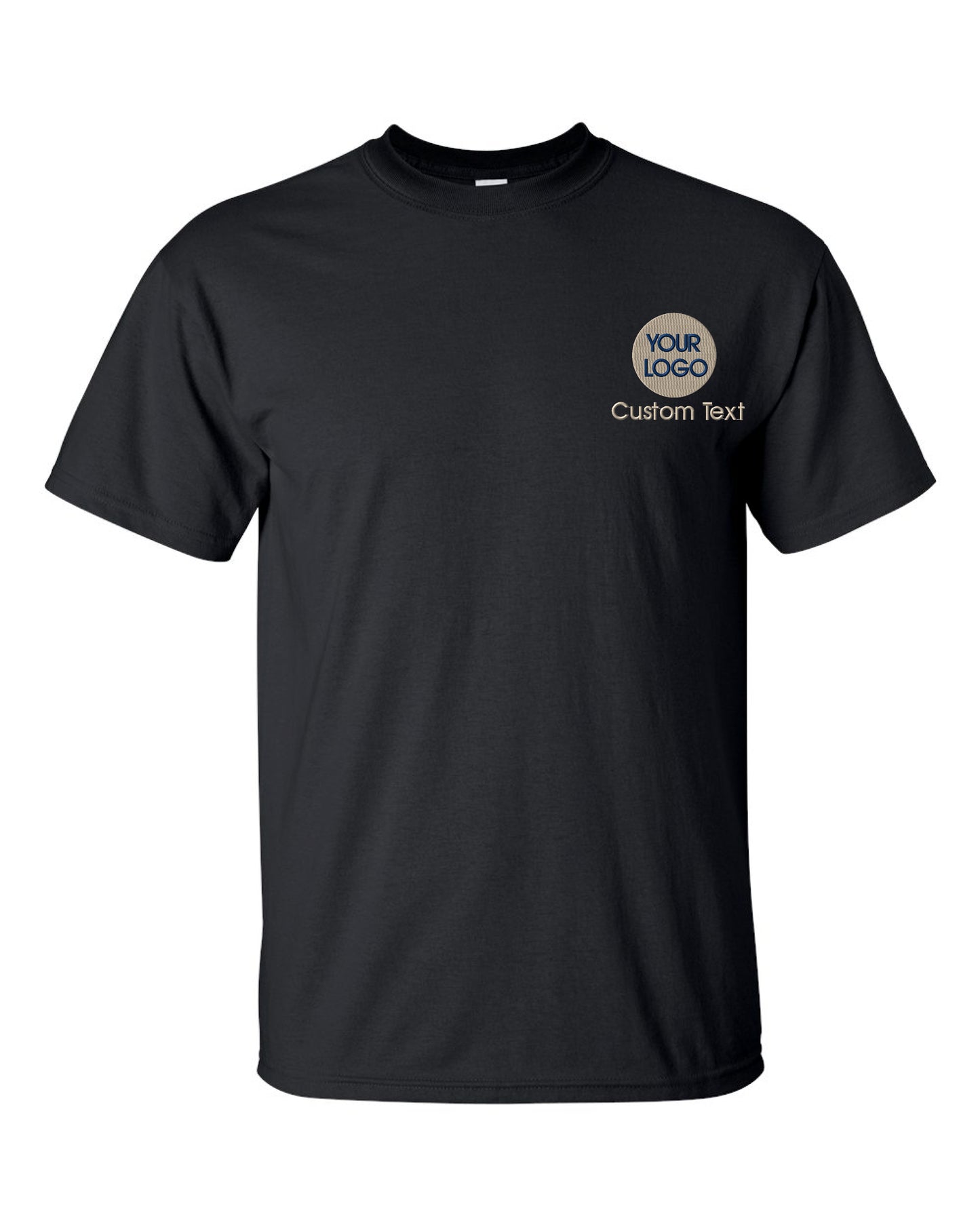 a black t - shirt with the words custom mail on it