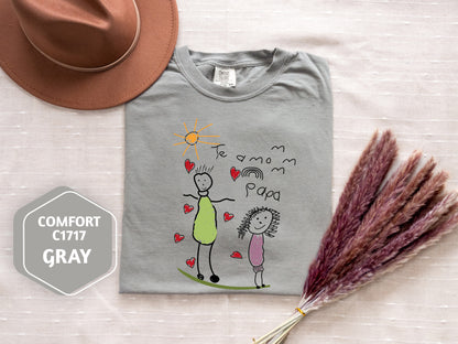 a t - shirt with a drawing of a woman and a child on it