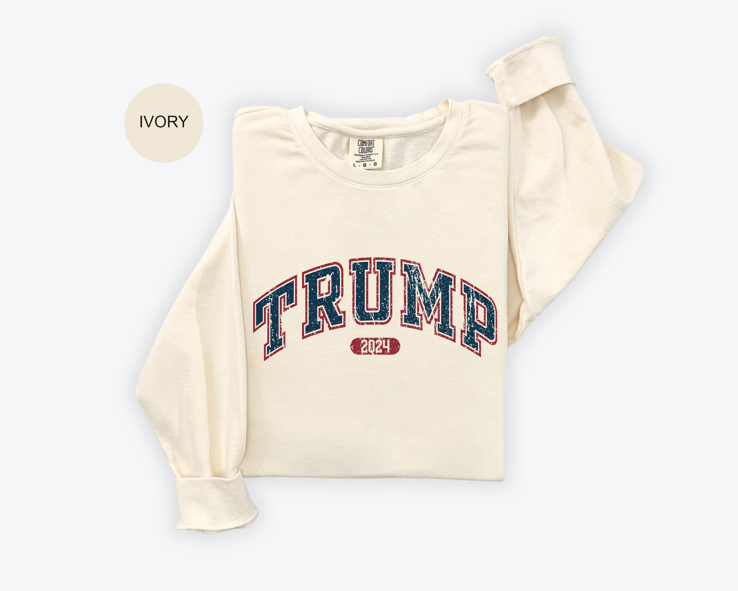 a white shirt with the word trump on it