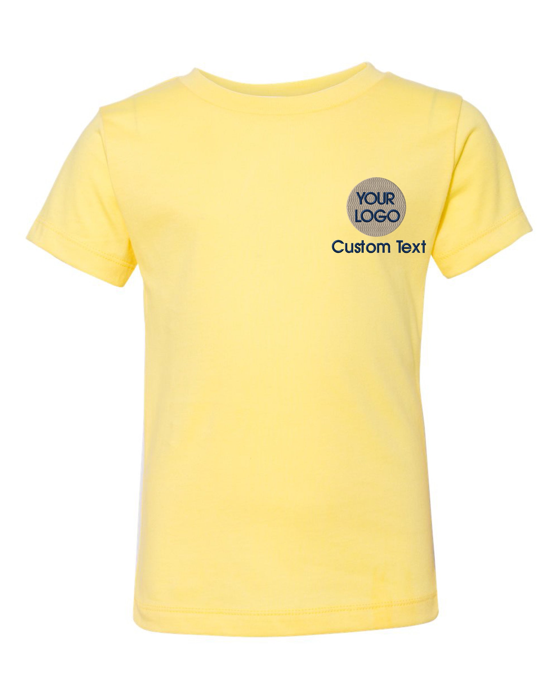 a yellow t - shirt with the words your logo on it