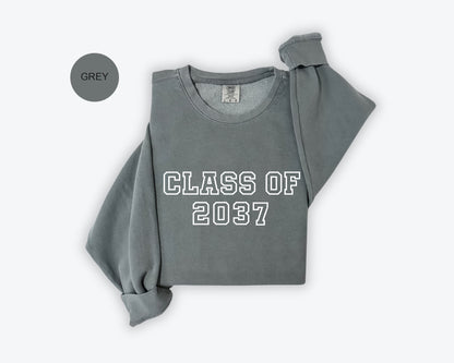 a gray sweatshirt with the words class of 2017 printed on it