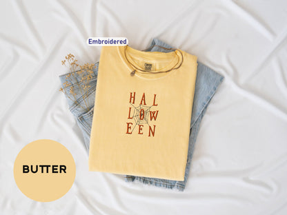 a t - shirt with the words hall low been printed on it