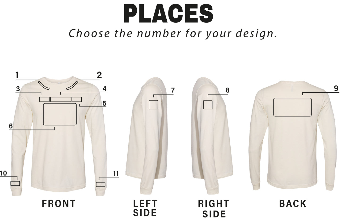 a diagram of a long sleeved shirt with measurements