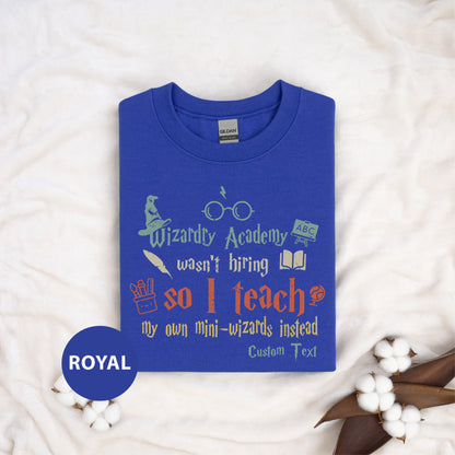 a blue t - shirt with a harry potter quote on it