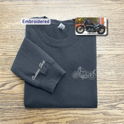 a t - shirt with a picture of a motorcycle on it