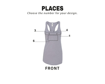 a women&#39;s tank top with measurements for it