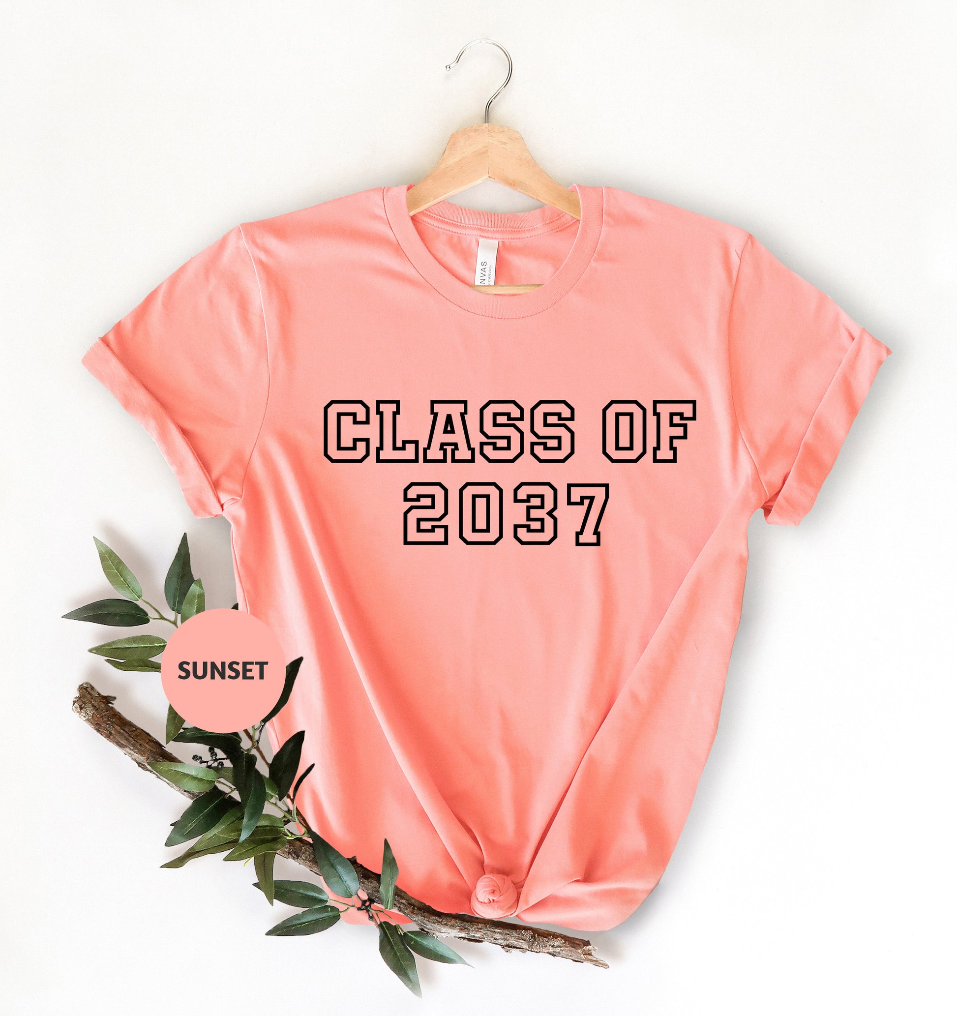 a t - shirt that says class of 2077 next to a t - shirt