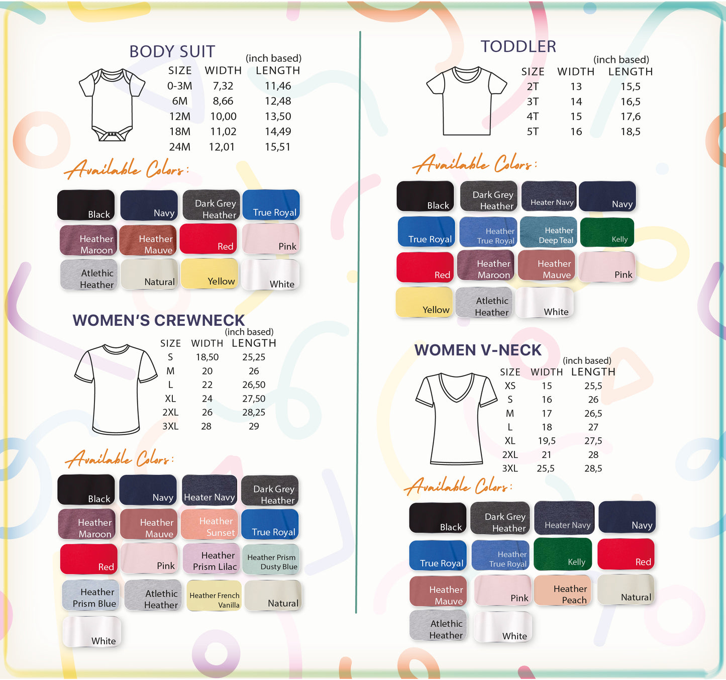 a women&#39;s crew neck t - shirt size guide