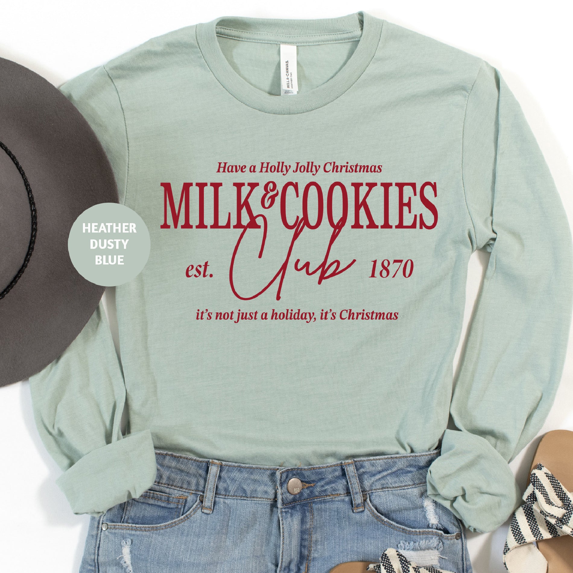 a shirt that says milk and cookies on it