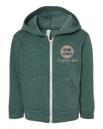 a green hoodie with the words your logo on it