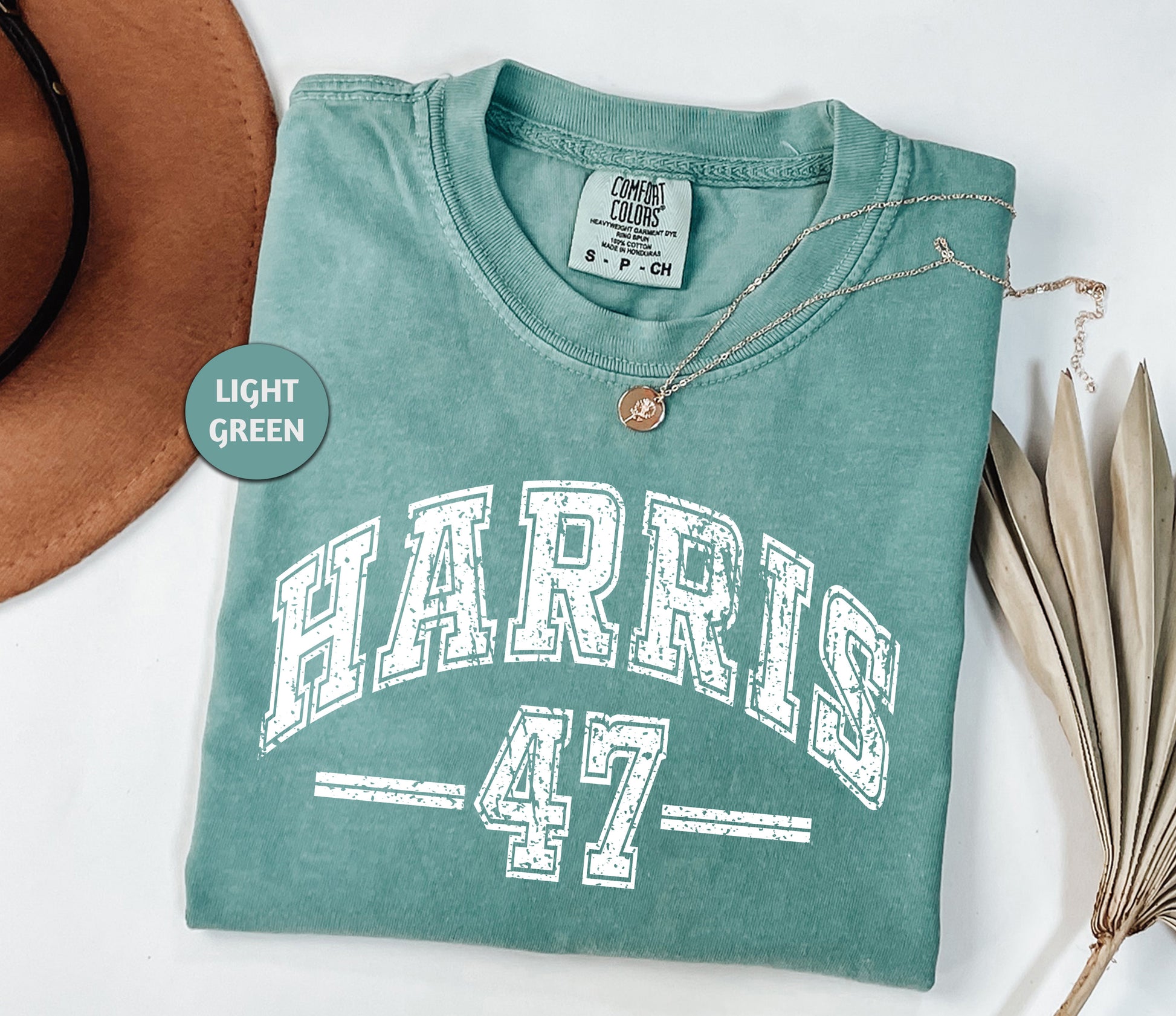 a t - shirt with the words harris 47 printed on it