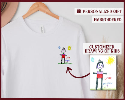 a t - shirt with a drawing of a person on it