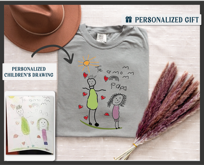 a t - shirt with a drawing of a woman and a child on it