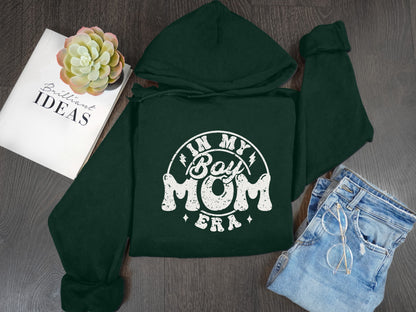 a green hoodie with the words my mom is on it