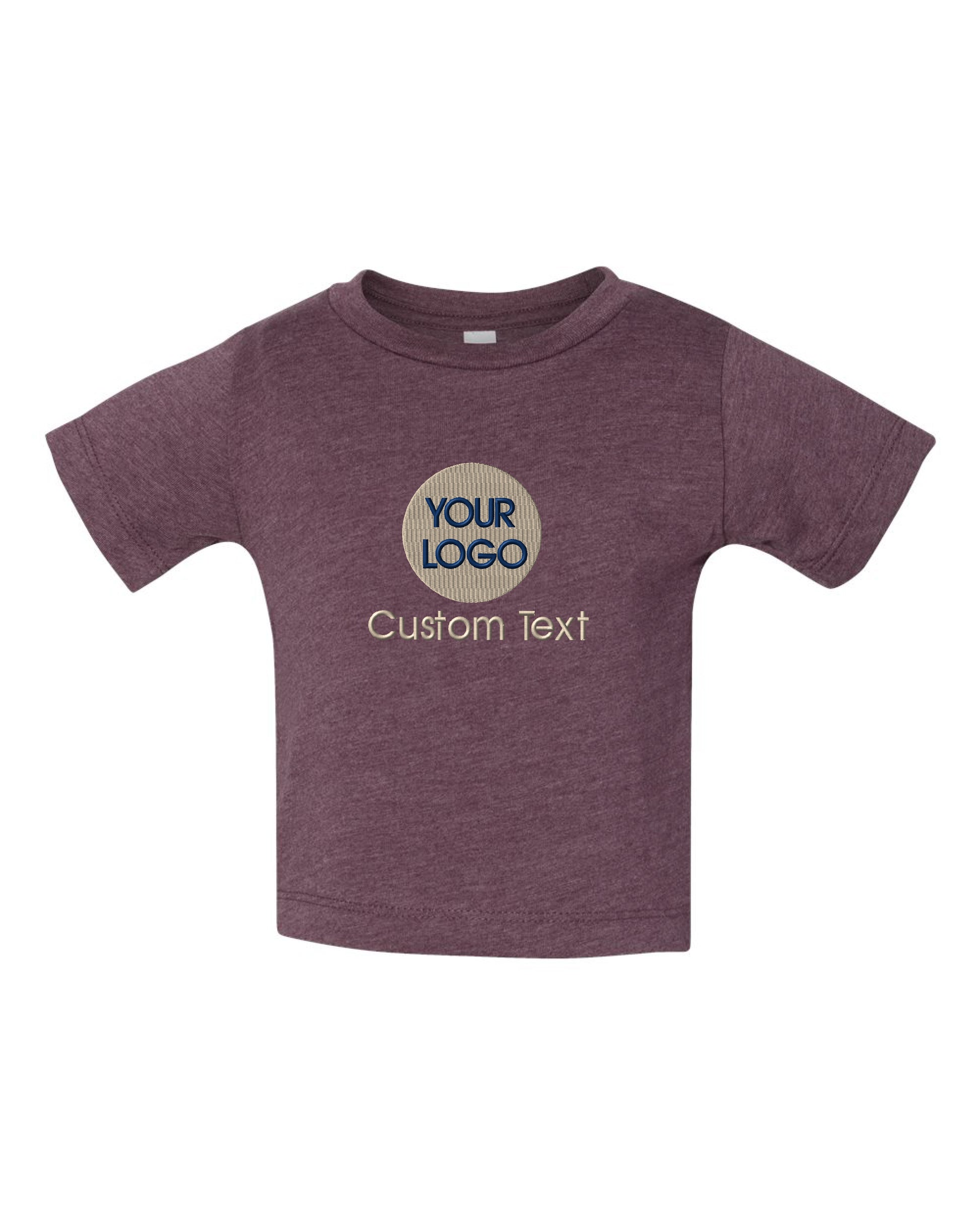 a toddler&#39;s t - shirt with the words your logo on it