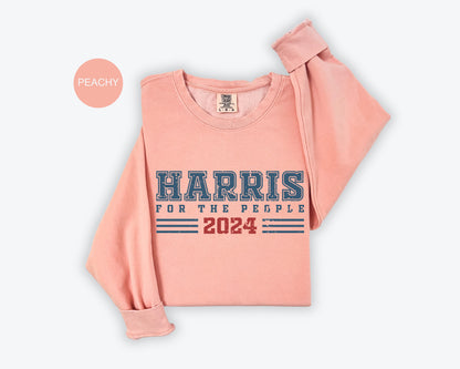 a pink shirt with the words harris for the people on it