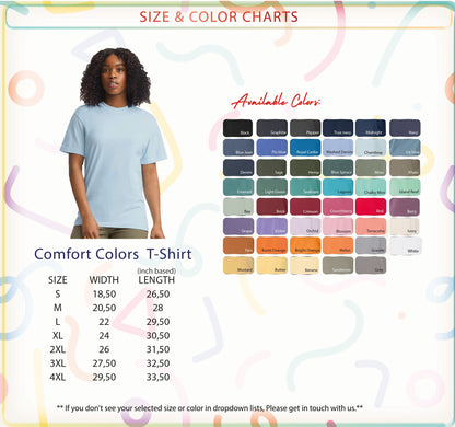 a women's short - sleeved t - shirt with a color chart for