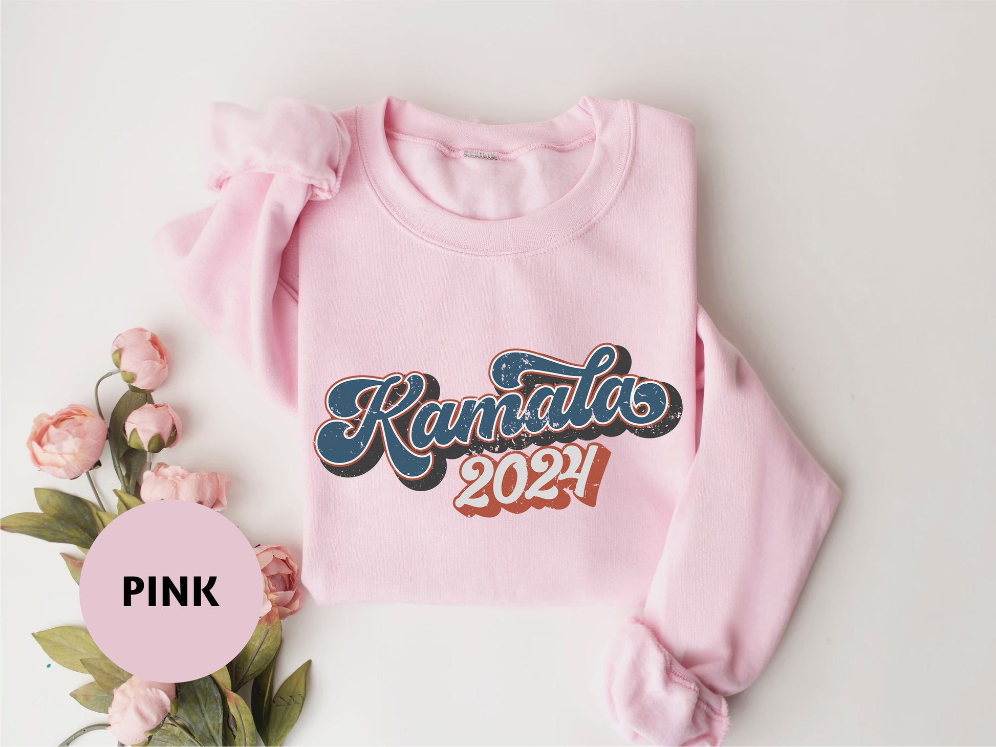 a pink sweatshirt with the words kandals on it