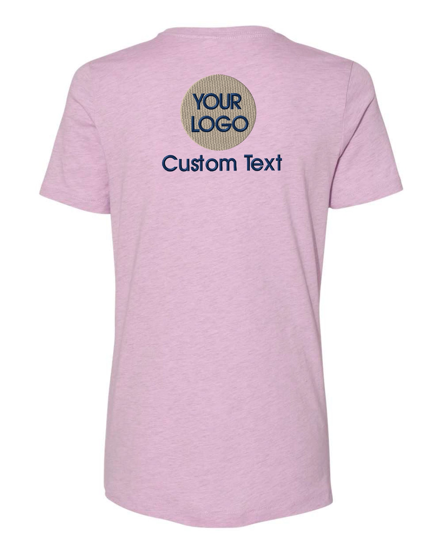 a pink t - shirt with the words your logo on it