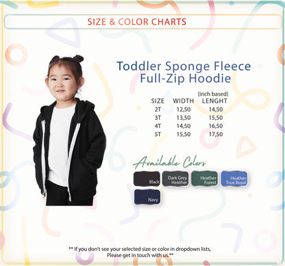 a picture of a toddler sponge fleece pull - zip hoodie