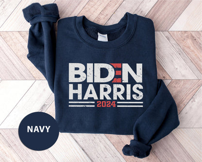 a navy sweatshirt with bidn harris on it