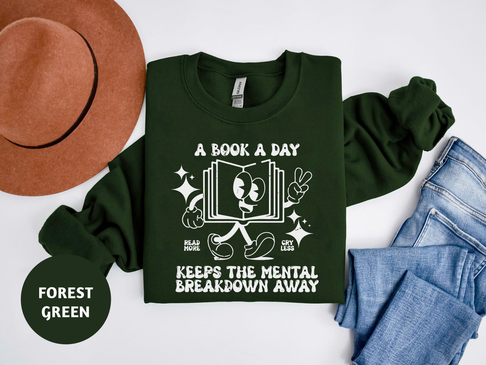 a t - shirt that says a book a day keeps the mental breakdown away