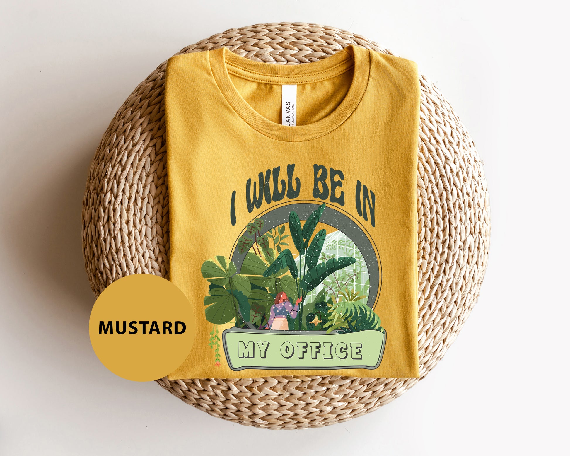 a yellow tshirt with a picture of a cactus on it