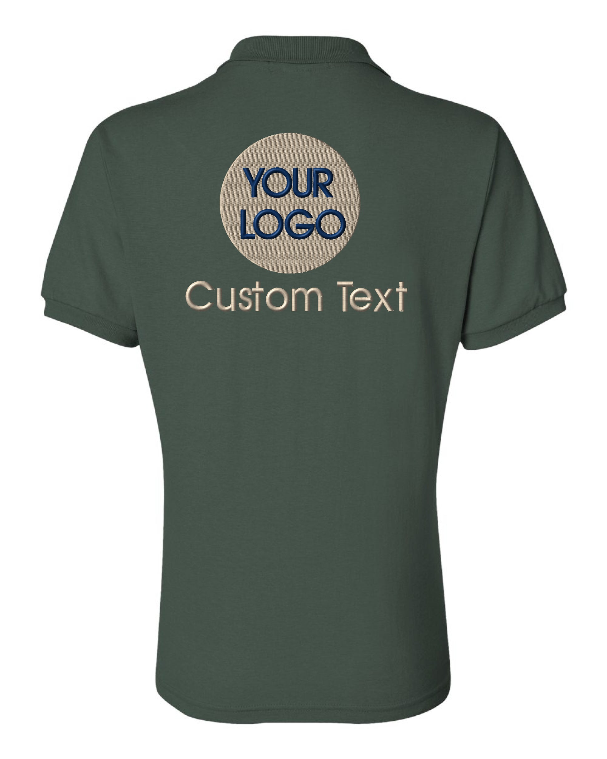 a green t - shirt with the words your logo on it