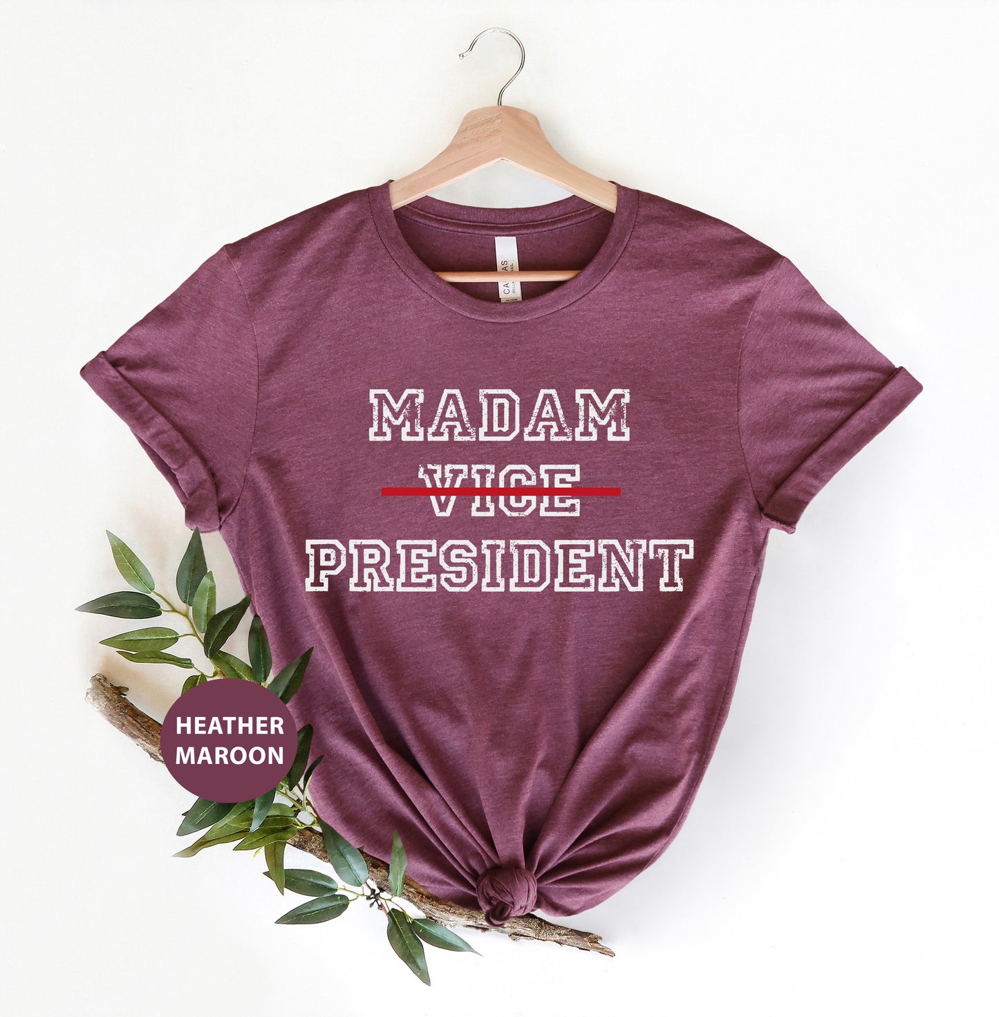 T-Shirt for Kamala Harris Supporters - Unique "Madam. Vice. President." Print - Perfect for the 2024 Elections