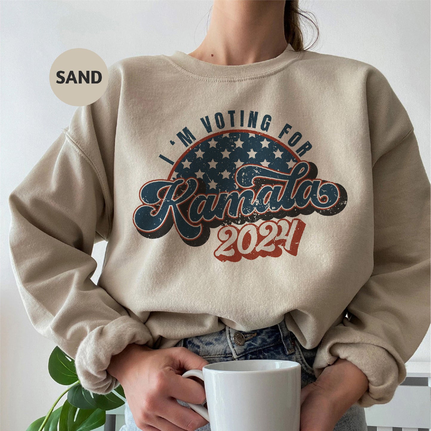 Gildan Unisex Sweatshirt - "I'm Voting for Kamala 2024" - Empower Your Vote- Gift For American elections 2024