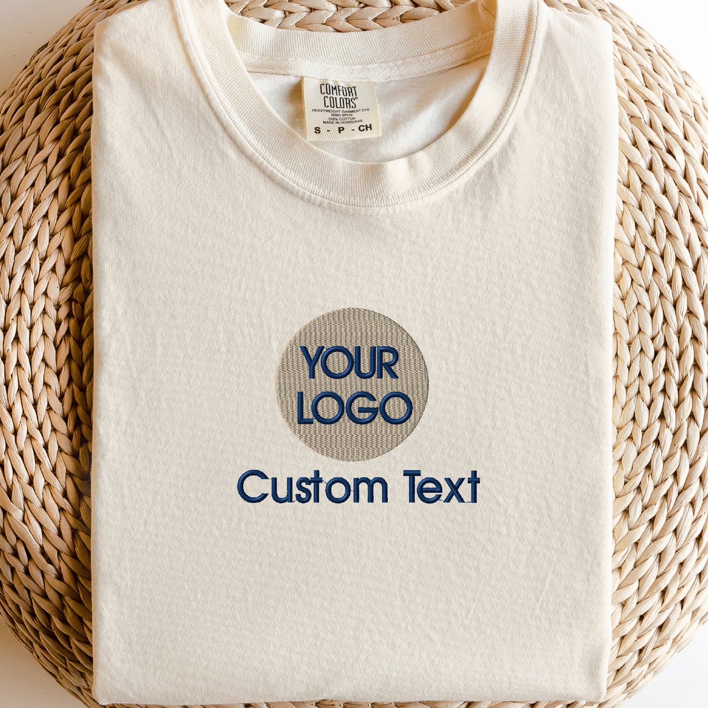 Custom Embroidered Tee, Personalized Business Uniform, Comfort Colors, KingArtDesigner