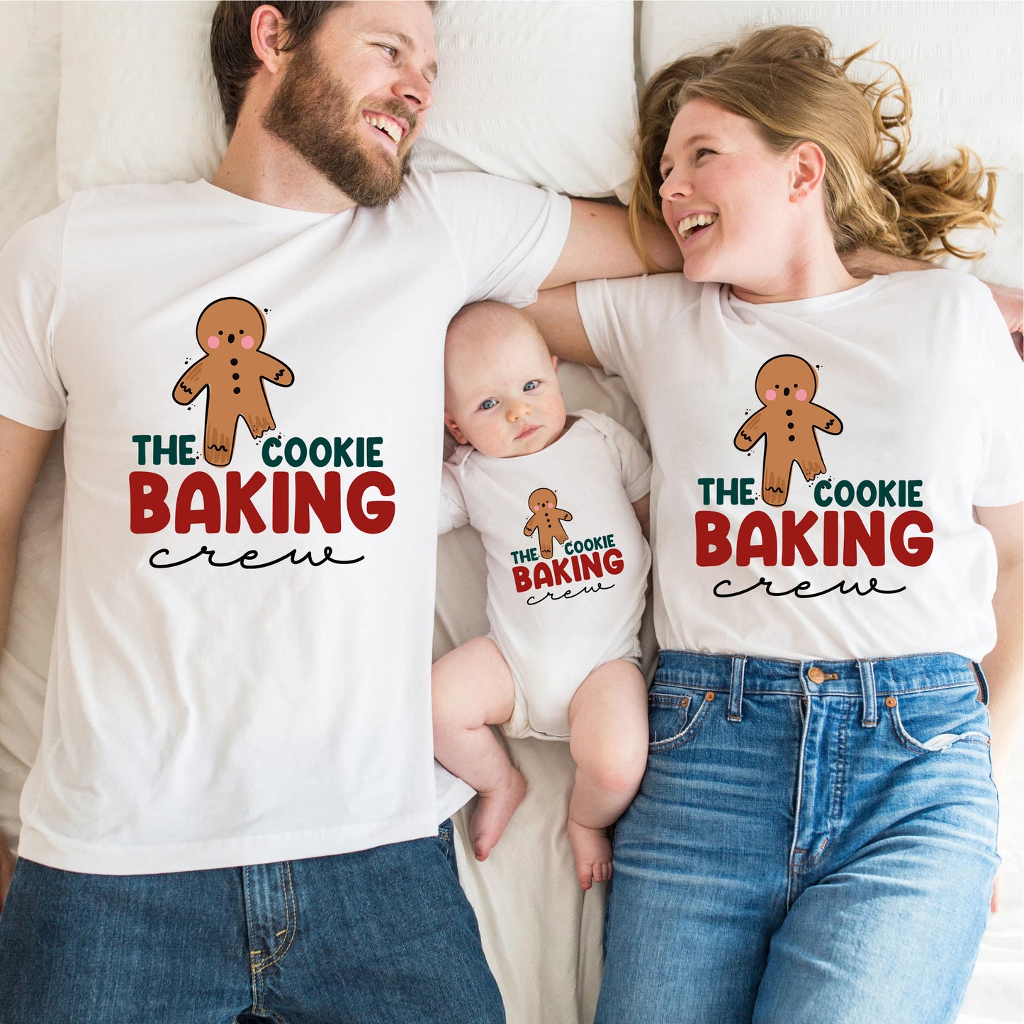 The Cookie Baking Crew Family Christmas Shirts Matching Set