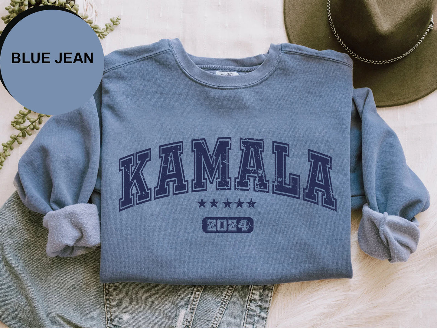 Comfort Colors Unisex Sweatshirt - "Kamala 2024" - Show Your Support- Gift for American Elections 2024