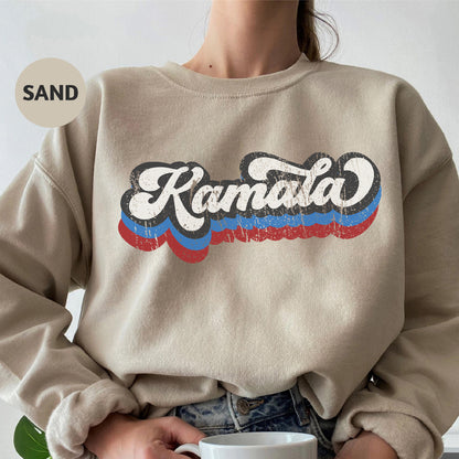 Unisex Sweatshirt Featuring "Kamala" Print - Show Your Election Spirit for Kamala Harris 2024