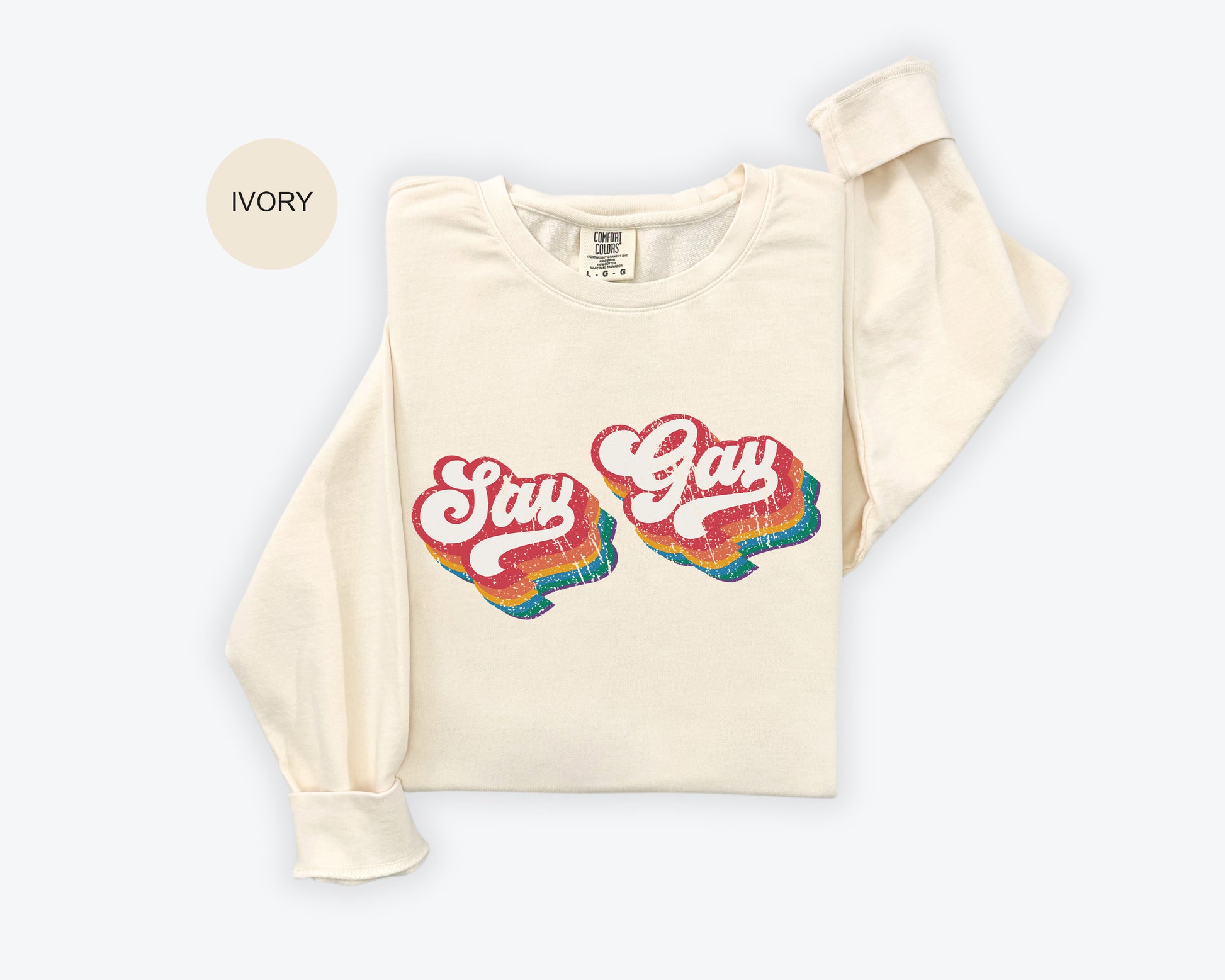 a white shirt with the words stay gay on it