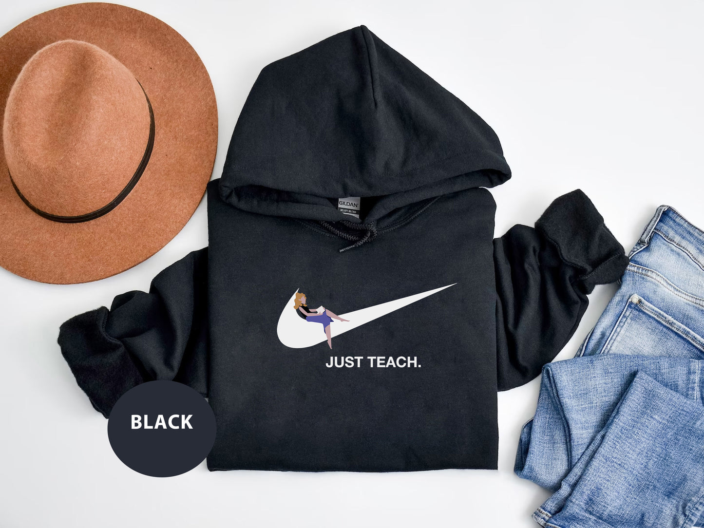 a black hoodie with a white nike logo on it