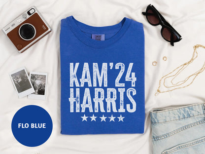 a blue t - shirt with the words kann 24 harris on it