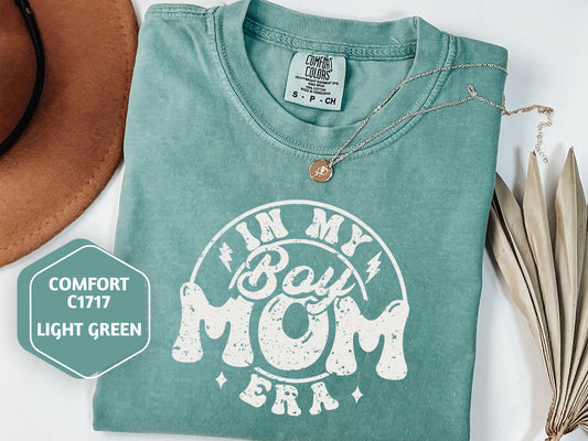 Comfort Colors Custom T-Shirt for Women - "In My Boy Mom Era" Design - Vintage Font - Unique Gift for Boy Moms