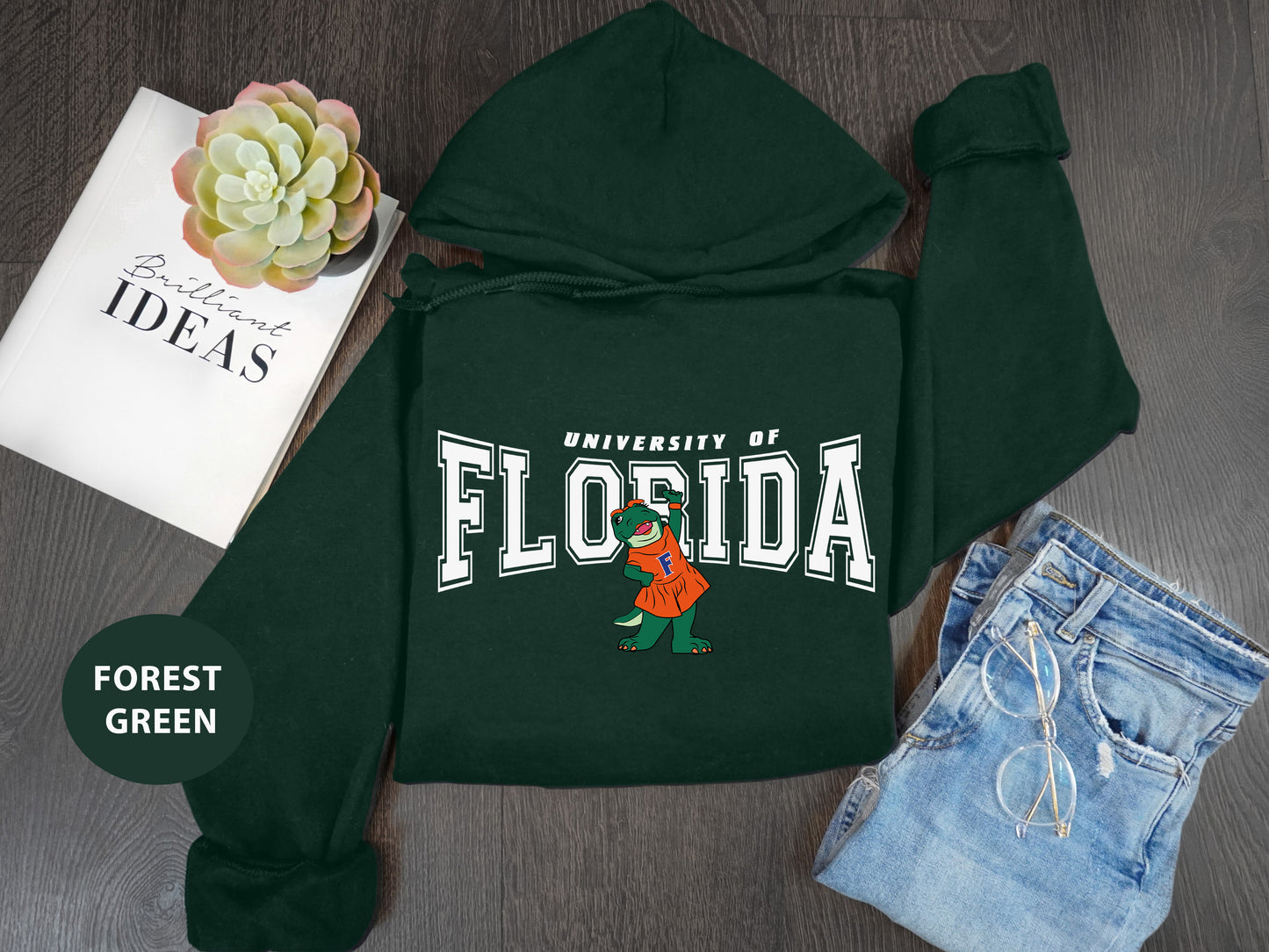 a green hoodie with the words florida on it