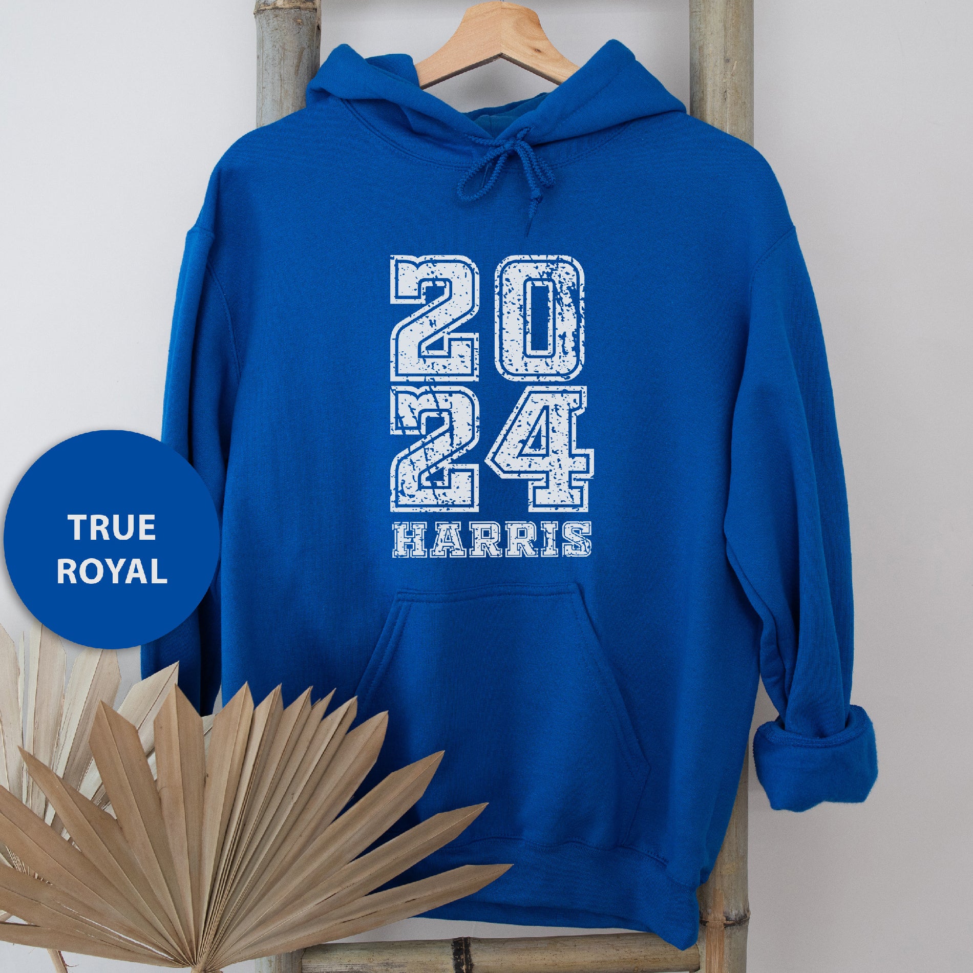 a blue sweatshirt with the number twenty four printed on it