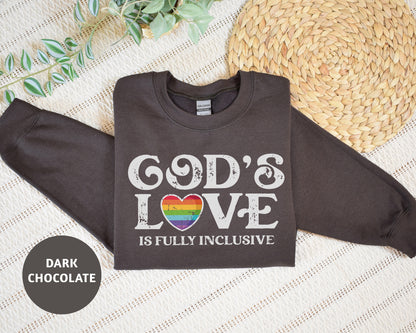 a shirt that says god's love is fully inclusive