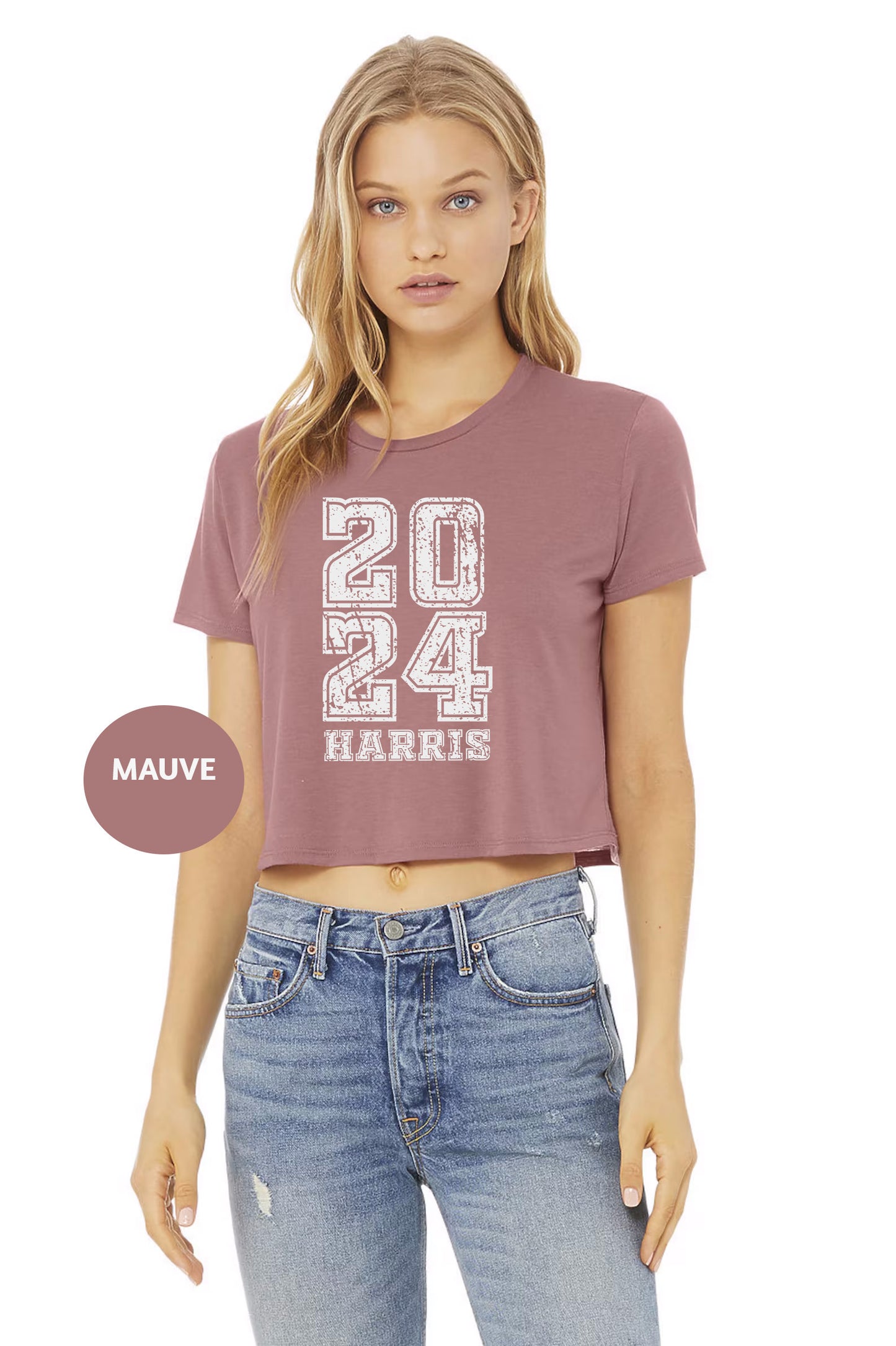 a woman wearing a crop top with the number twenty forty forty forty forty forty forty