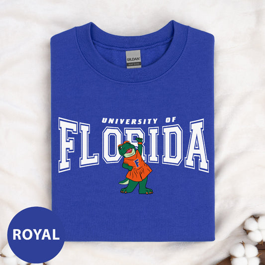 a t - shirt with the university of florida mascot on it