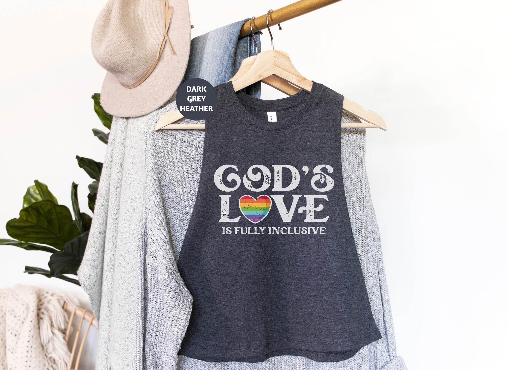 a t - shirt that says god's love on it