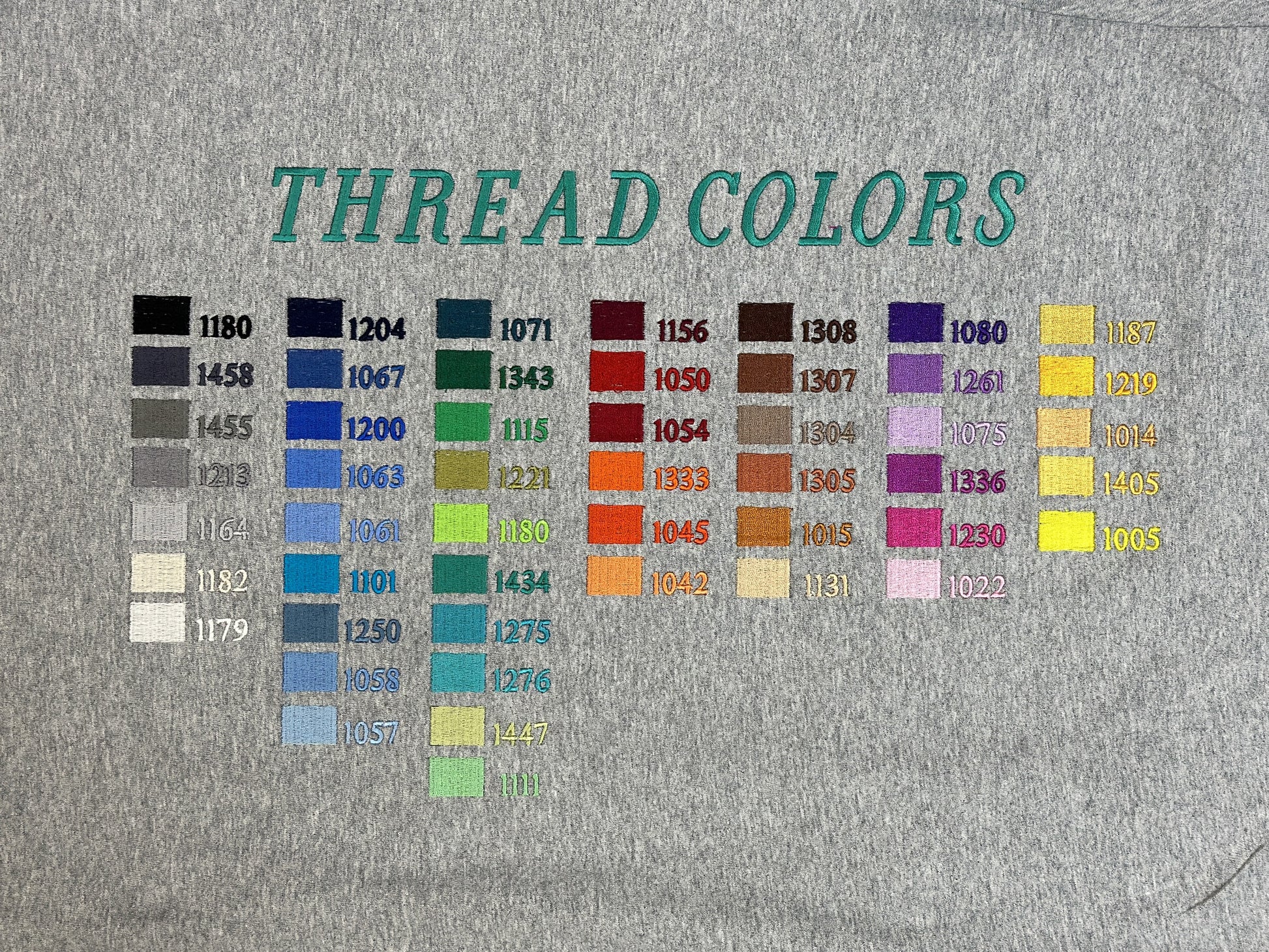 a t - shirt with the words thread colors on it