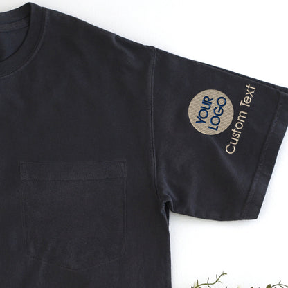 a black t - shirt with a logo on it