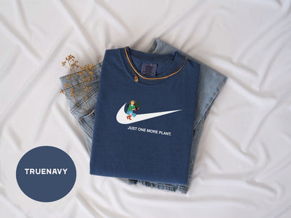 a pair of blue jeans and a blue nike t - shirt